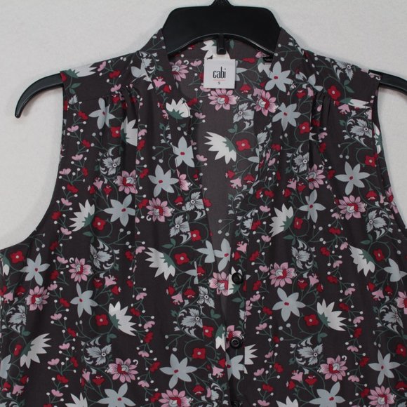 CAbi Women's Small 5210 Plaza Fiesta Floral Tank Top - Picture 4 of 12